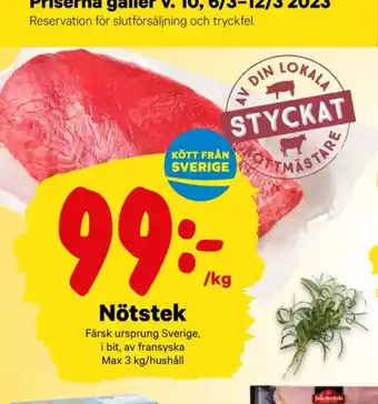 City Gross City gross nötstek erbjuda