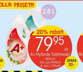EKO A+ flytande tvättmedel erbjuda