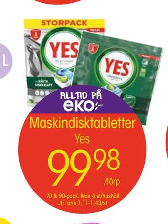 EKO Maskindisktabletter erbjuda