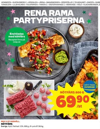Coop Coop nötfärs erbjuda