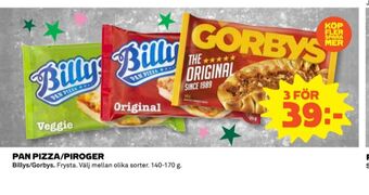 Coop Billys pizza erbjuda