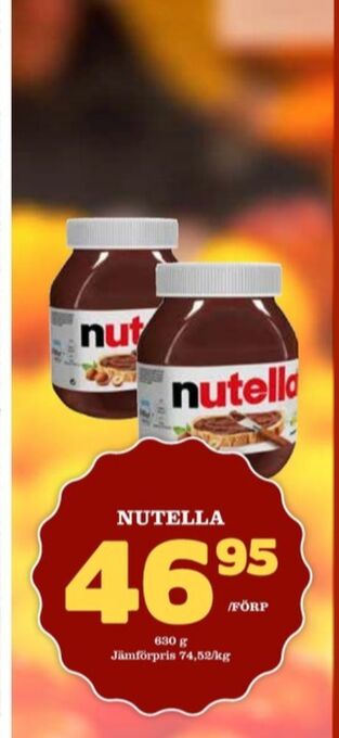 Matdax Nutella chokladpålägg erbjuda