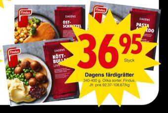 Matöppet Findus färdigrätter erbjuda