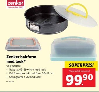 Lidl Zenker Bakform med Lock erbjuda