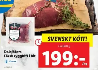 Lidl Dalsjöfors Färsk Ryggbiff i Bit erbjuda