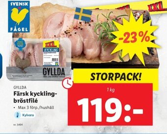Lidl Färsk Kycklingbröstfilé erbjuda