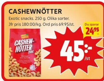 ICA Kvantum Cashewnötter erbjuda