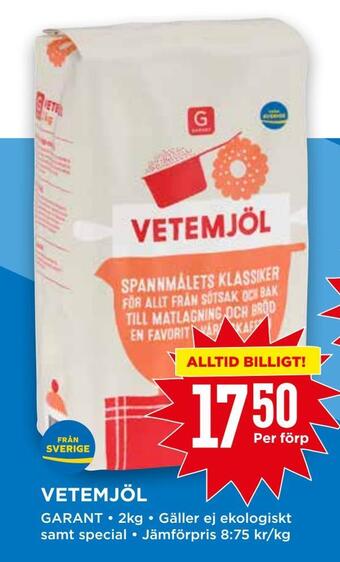 Willys Vetemjöl erbjuda