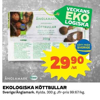 Coop Ekologiska köttbullar erbjuda