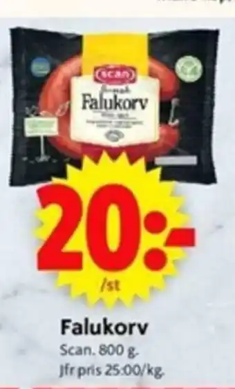ICA Supermarket Scan Falukorv 800g erbjuda