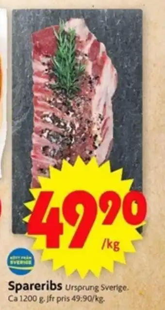 Ursprung Sverige Spareribs 1200g