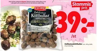 ICA Supermarket Scan Delikatessköttbullar 450g erbjuda