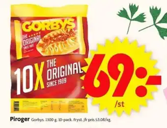 ICA Supermarket Gorbys Piroger 1300g erbjuda