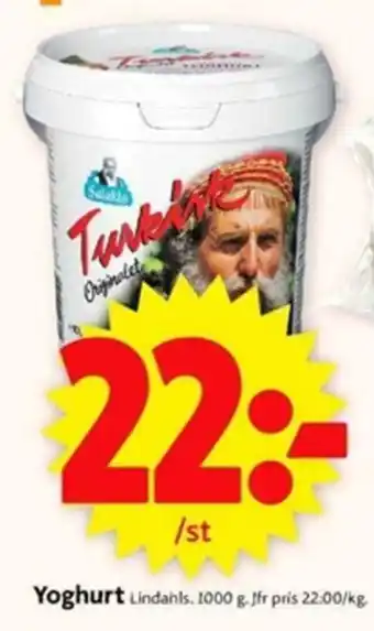 ICA Supermarket Lindahls Yoghurt 1000g erbjuda