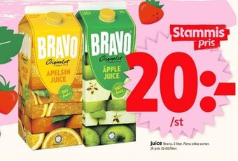 ICA Supermarket Bravo Juice 2 liter erbjuda