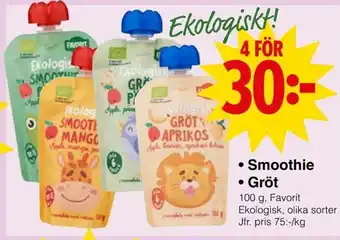 Matöppet Favorit Smoothie, Gröt 100g erbjuda