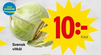 Matöppet Svensk vitkål erbjuda