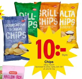 Matöppet Favorit Chips 200g erbjuda