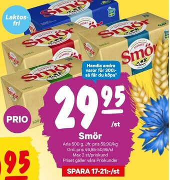 City Gross Arla Smör 500g erbjuda