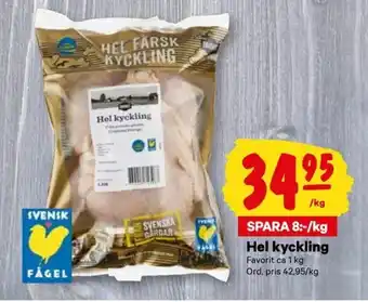 City Gross Favorit Hel kyckling 1kg erbjuda