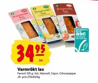 City Gross Favorit Varmrökt lax 125g erbjuda
