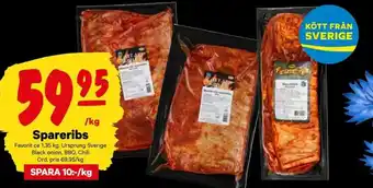 City Gross Favorit Spareribs 1,35kg erbjuda