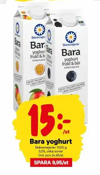 City Gross Skånemejerier Bara yoghurt 1000g erbjuda