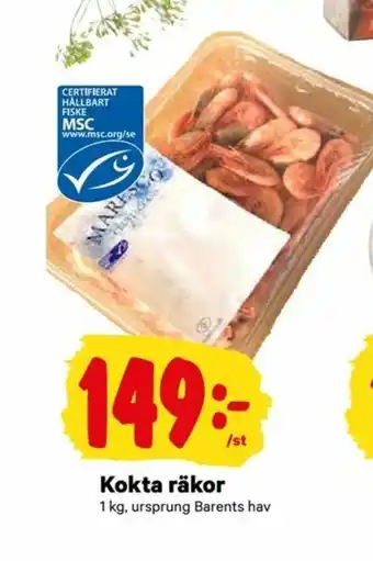 City Gross Kokta räkor 1kg erbjuda