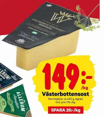 City Gross Norrmejerier Västerbottensost 450g erbjuda