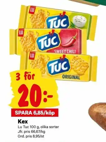 City Gross LU Tuc Kex 100g erbjuda