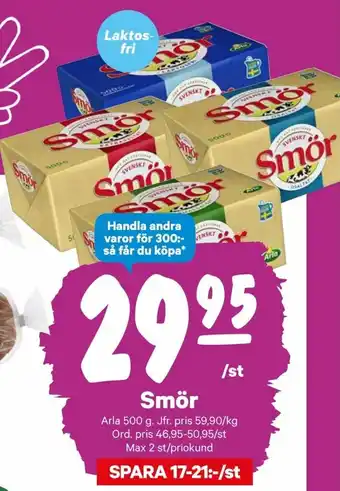City Gross Arla Smör 500g erbjuda