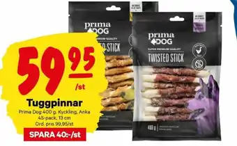 City Gross Prima Dog Tuggpinnar 400g erbjuda