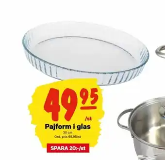 City Gross Pajform i glas 30cm erbjuda
