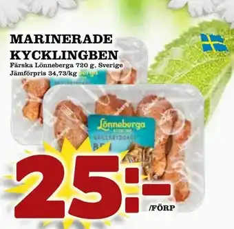 Matvärlden Tensta Marinerade kycklingben erbjuda