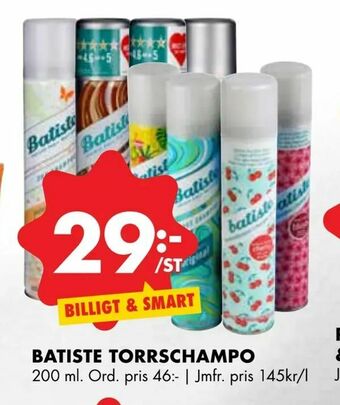 ÖoB Batiste torrschampo erbjuda