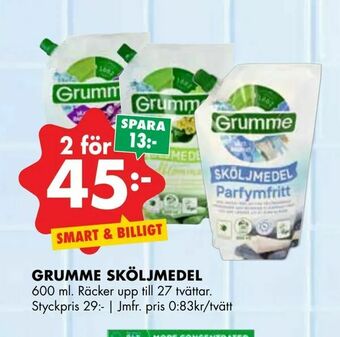 ÖoB Grumme sköljmedel erbjuda