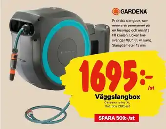 City Gross Gardena Rollup XL Väggslangbox erbjuda