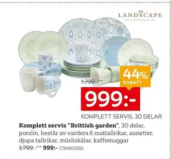 XXXLutz Komplett servis brittish erbjuda