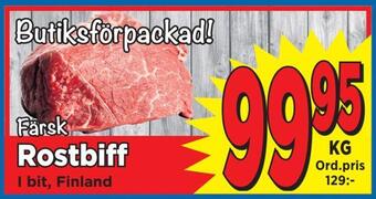 Supergrossen Rostbiff erbjuda