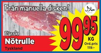 Supergrossen Nötrulle erbjuda