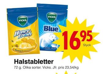 Matöppet Halstabletter erbjuda