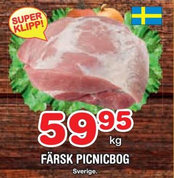 Färsk picnicbog