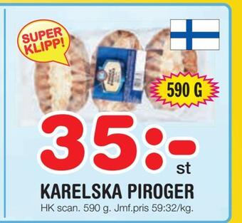 Nya Pulsen Karelska piroger erbjuda