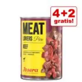 Zooplus 4 + 2 på köpet! 6 x 800 g josera meatlovers erbjuda