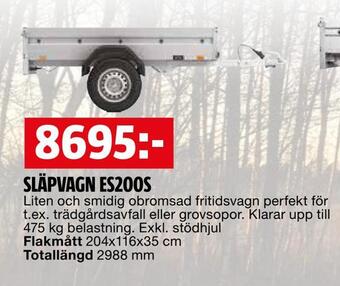 Bauhaus Släpvagn es200s erbjuda
