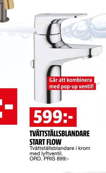 Bauhaus Tvättställsblandare start flow erbjuda
