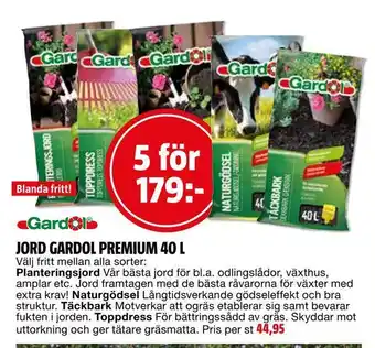 Bauhaus Jord gardol premium 40 l erbjuda