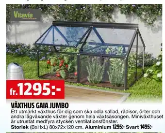 Bauhaus Växthus gaia jumbo erbjuda
