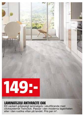 Bauhaus Laminatgolv anthracite oak erbjuda
