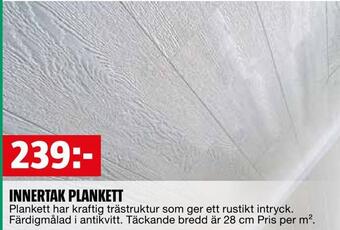 Bauhaus Innertak plankett erbjuda